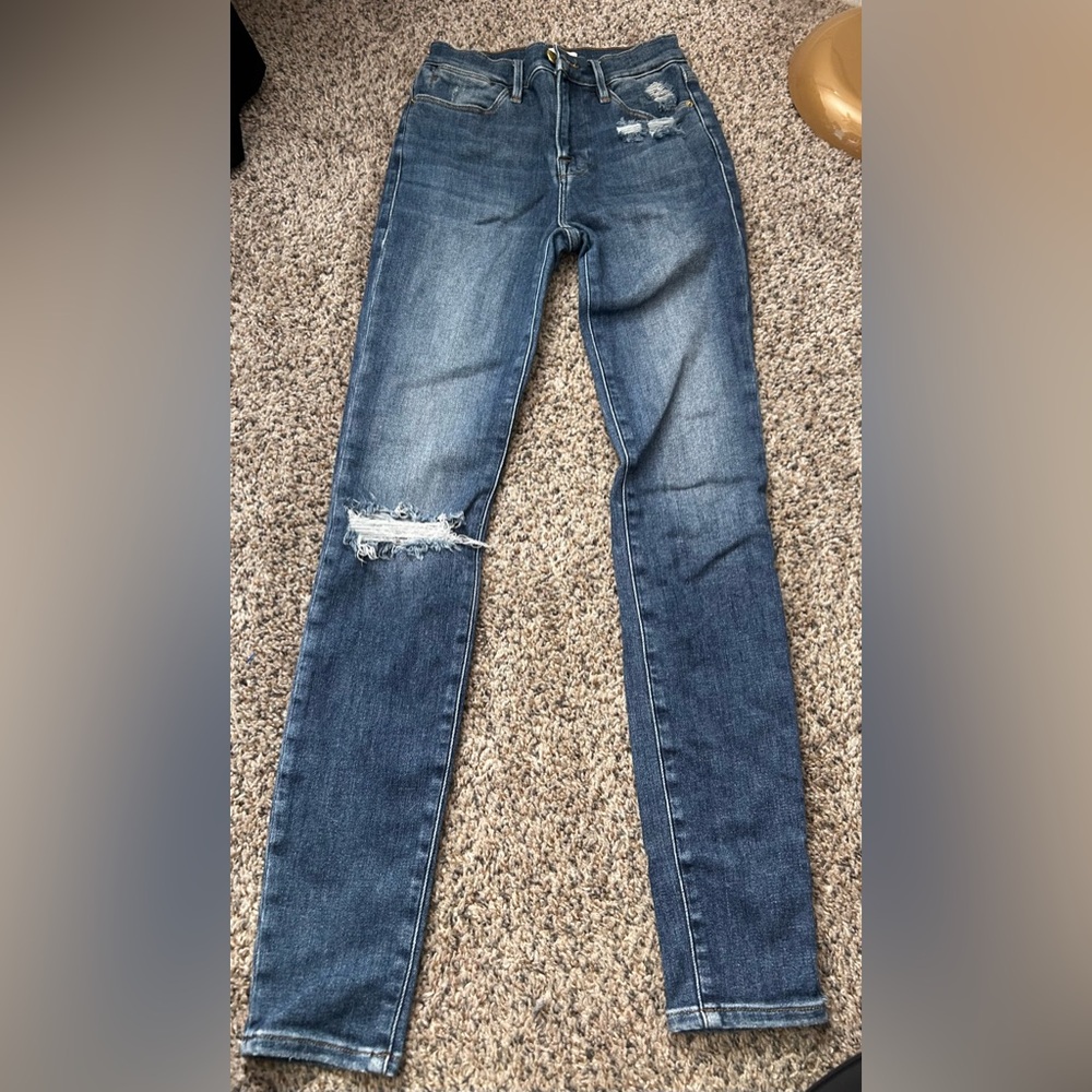 Frame Women’s Le high distressed Denim skinny Jeans - size 24